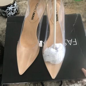 Fashion nova clear heels